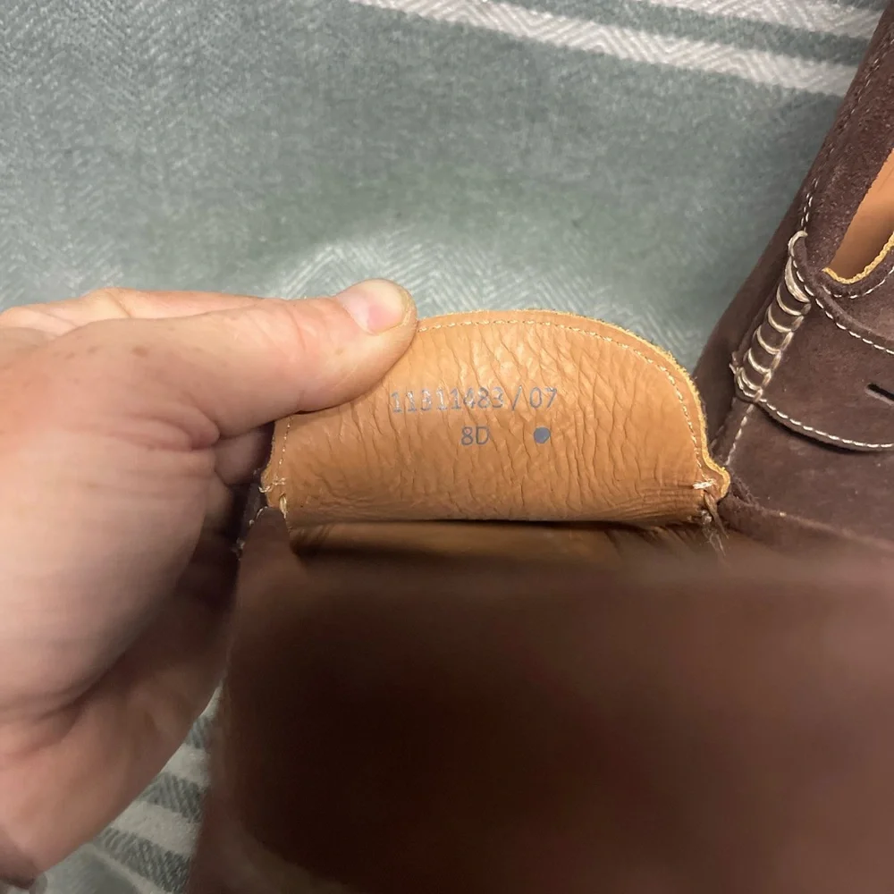 Jack Erwin Parker Brown Suede Slip-On‎ Loafers with Moccasin Stitching Size 8D
